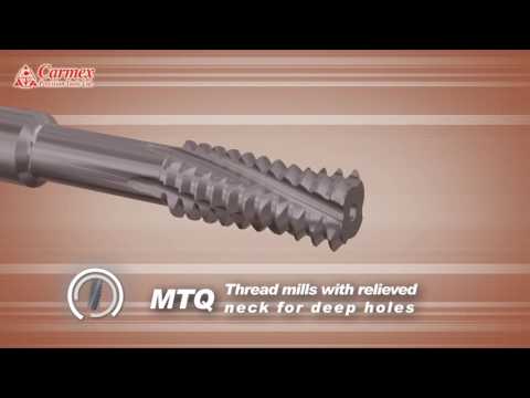 Carmex Thread Mills Long Reach Through Coolant - Metric -  x 3 - MT7