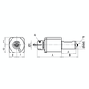 Omega Products ER11 Axial Tool Head - Square - External Nut - DIN5480 thumbnail 2