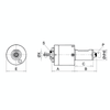 Omega Products ER25 Axial Tool Head - Round - Internal Nut - DIN5480 thumbnail 2