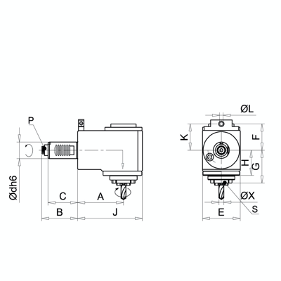 Omega Products ER32 Axial Tool Head - Radial Disc - Single End - DIN5480