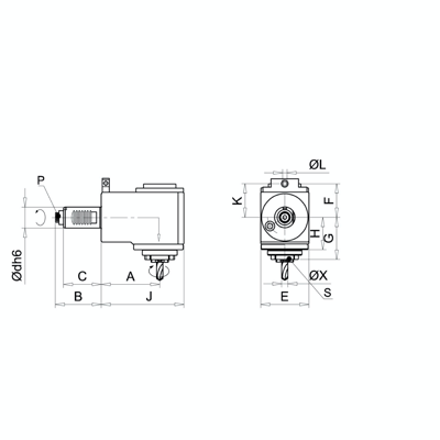 Omega Products ER25 Axial Tool Head - Radial Disc - Single End - Through Coolant - DIN5480
