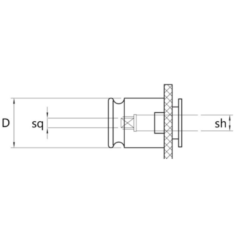 Omega Products Quick Change Tap Adaptor Without Clutch - SIZE 2 - M5 - M6