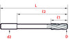 Magafor Reamer - Spiral Flute - Straight Shank - HSS-E - 0.60mm thumbnail 2