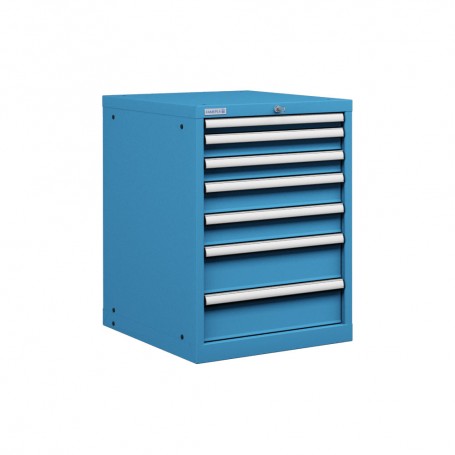 Polstore Cabinets - 7 Drawers 27x36EH - 100% Extension - Light Blue - 564mm(W) x 725mm(D) x 800mm(H)