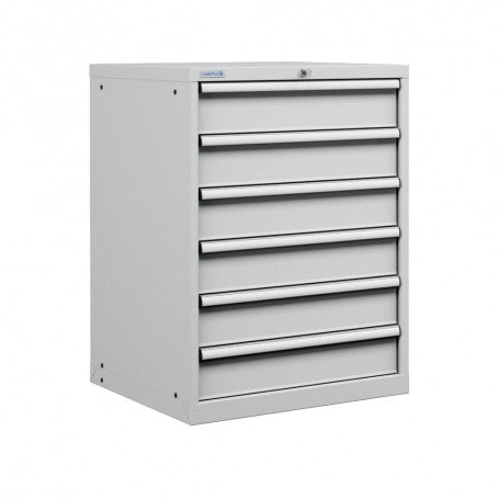 Polstore Cabinet - 6 Drawers 36x36EH - 100% Extension - Light Grey 717mm(W) x 725mm(D) x 1000mm(H)