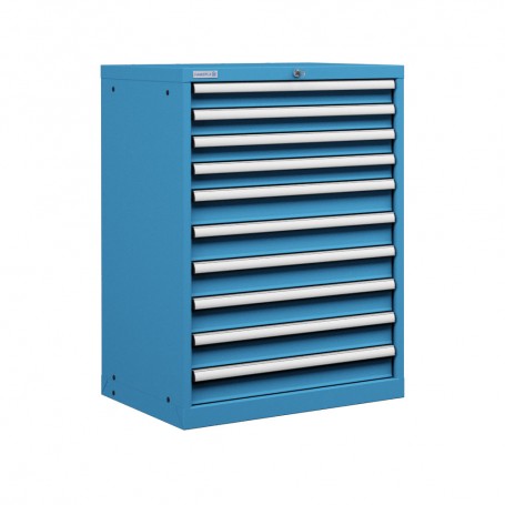 Polstore Cabinet - 10 Drawers 36x27EH - 100% Extension - Light Blue - 717mm(W) x 572mm(D) x 1000mm(H)