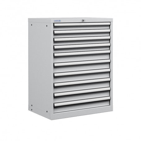 Polstore Cabinet - 10 Drawers 36x27EH - 100% Extension - Light Grey - 717mm(W) x 572mm(D) x 1000mm(H)