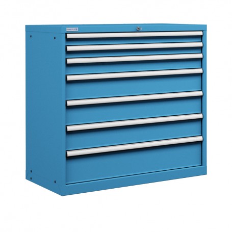 Polstore Cabinets - 7 Drawers 54x27EH - 100% Extension - Light Blue - 1023mm(W) x 572mm(D) x 1000mm(H)