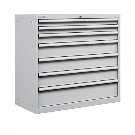 Polstore Cabinets - 7 Drawers 54x27EH - 100% Extension - Light Grey - 1023mm(W) x 572mm(D) x 1000mm(H)