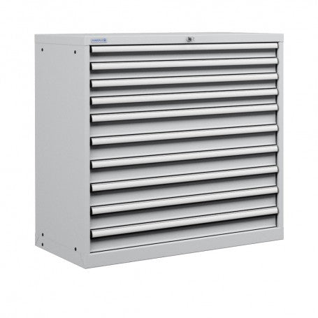 Polstore Cabinet - 10 Drawers 54x36EH - 100% Extension - Light Grey - 1023mm(W) x 725mm(D) x 1000mm(H)