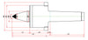 Widin Live Centre - High Speed Rotational - Carbide Tipped - Minimizes Bite Interference - SMBC Type - NO.3 thumbnail 2