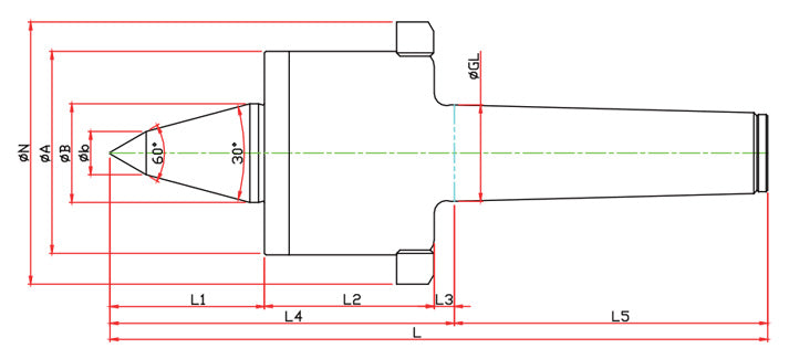 Widin Live Centre - High Speed Rotational - Long Life - Minimizes Bite Interference - Nut Type - SMPBN Type - NO.3