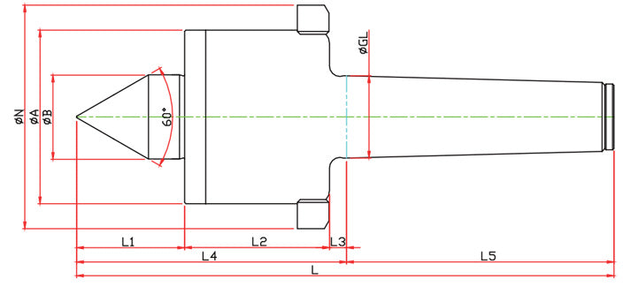 Widin Live Centre - High Speed Rotational - Long Life - Nut Type - SMPN Type - NO.3