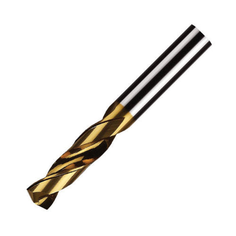 Widin Carbide Stub Drills - TiN Coated - Regular Length Multi-purpose Solid Spiral Drills - 7.1mm