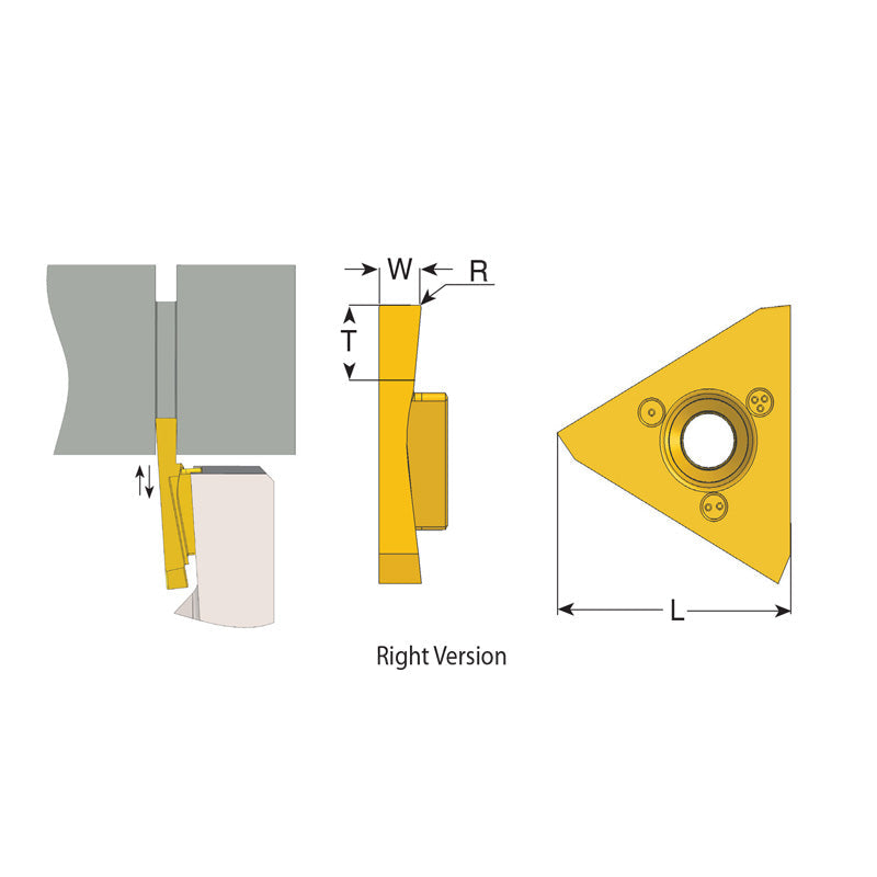Carmex Swiss Line Insert - Grooving & Turning - Right Hand - G16RW14T25GX7