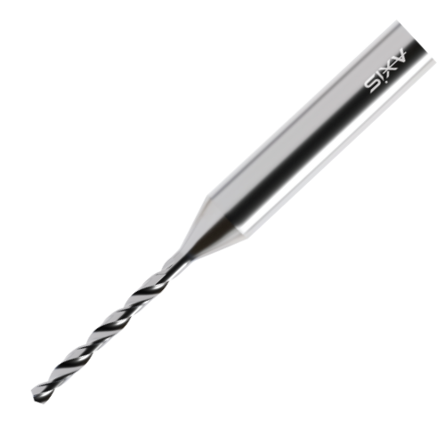 Axis Micro Carbide Drill - Uncoated Long flute length T3031 (8-12xD) - 0.18 Diameter