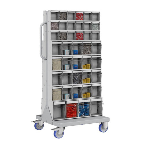 Polstore Unibox Trolley 84 Compartments - 660mm (w) x 750mm (d) x 1365mm (h)