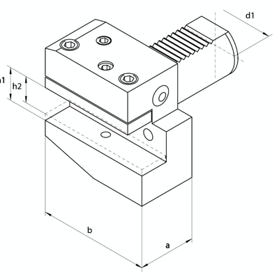 Omega Products VDI60 Radial Holder - Right Hand - Short - Type B1