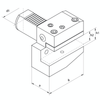 Omega Products VDI16 Radial Holder - Left Hand - Short - Type B2 thumbnail 2