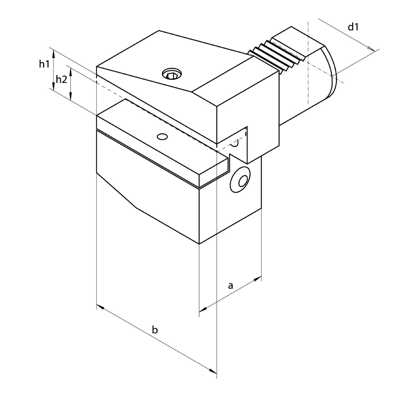 Omega Products VDI50 Radial Overhead Holder - Right Hand - Short -Type B3
