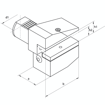 Omega Products VDI20 Radial Overhead Holder - Left Hand - Short -Type B4
