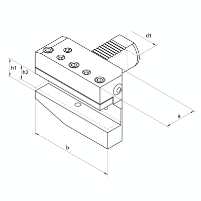 Omega Products VDI40 Radial Holder - Right Hand - Long Type - B5