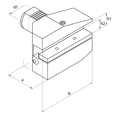Omega Products VDI50 Radial Overhead Holder - Left Hand - Long - Type B8