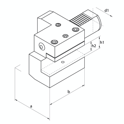 Omega Products VDI25 Axial Holder - Right Hand - Type C1