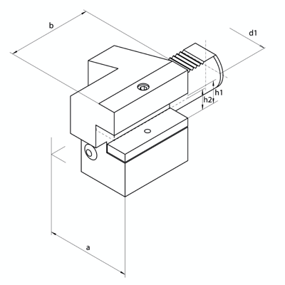 Omega Products VDI20 Axial Overhead Holder - Right Hand - Type C3