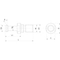 Omega Products Pull Stud BT (MAS) - Solid - Without O-Ring - 45° - ISO 30 thumbnail 2