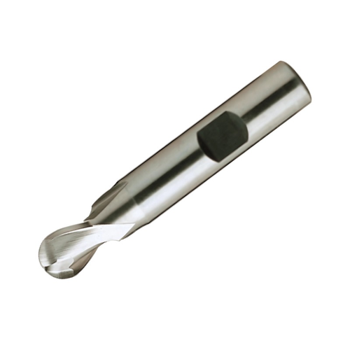 Europa Tools HSS-E End Mill - Uncoated 2 Flute With Flatted Shank - Ball Nose -15mm