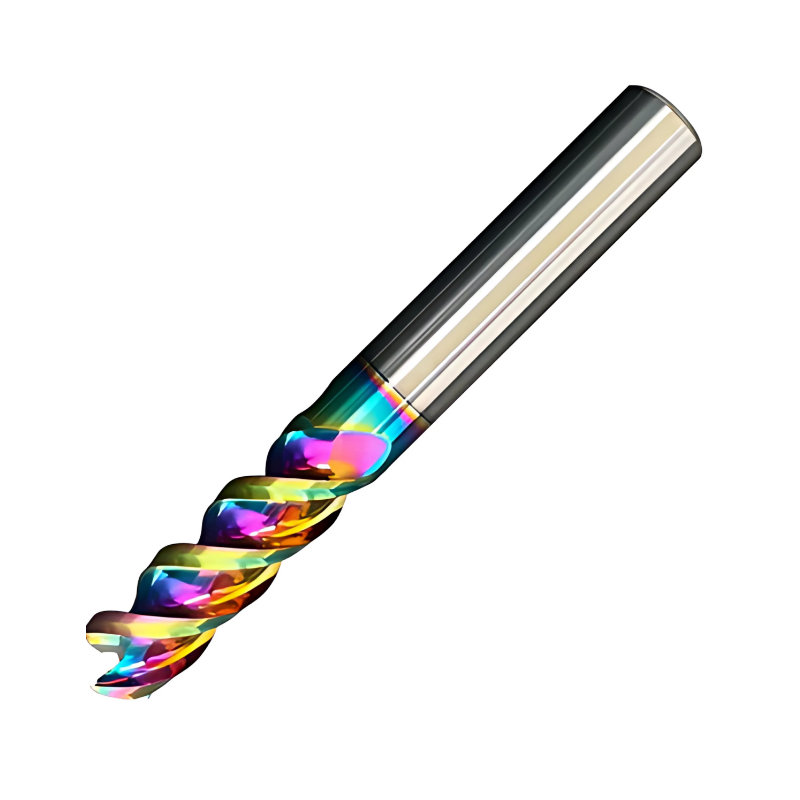 Vortex Carbide End Mill For Aluminium & Non-Ferrous - 3 Flute Variable Hi Helix -DLC Coated - 1mm x 50mm
