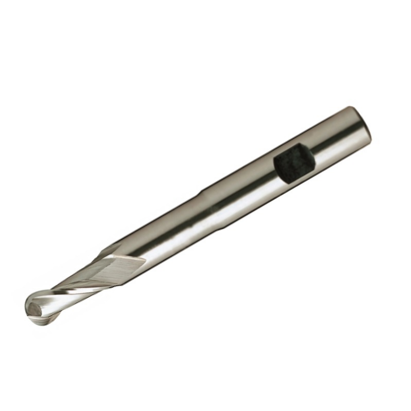 Europa Tools HSS-E End Mill - Uncoated 2 Flute Extra Long Length Ball Nose - 3mm
