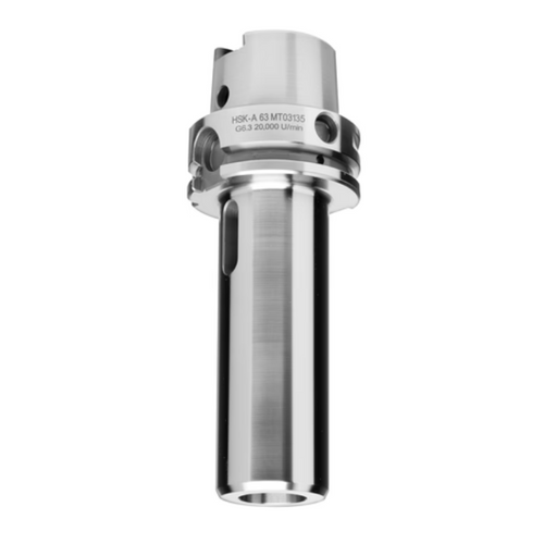 Omega Products HSK63A Morse Taper Adaptor - G6.3 - 20,000RPM - MTA4 - 160mm Gauge Length