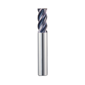 Widin Carbide Corner Radius End Mill For Stainless & Exotics - 4 Flute Variable Helix - 2mm x R0.1 thumbnail 4