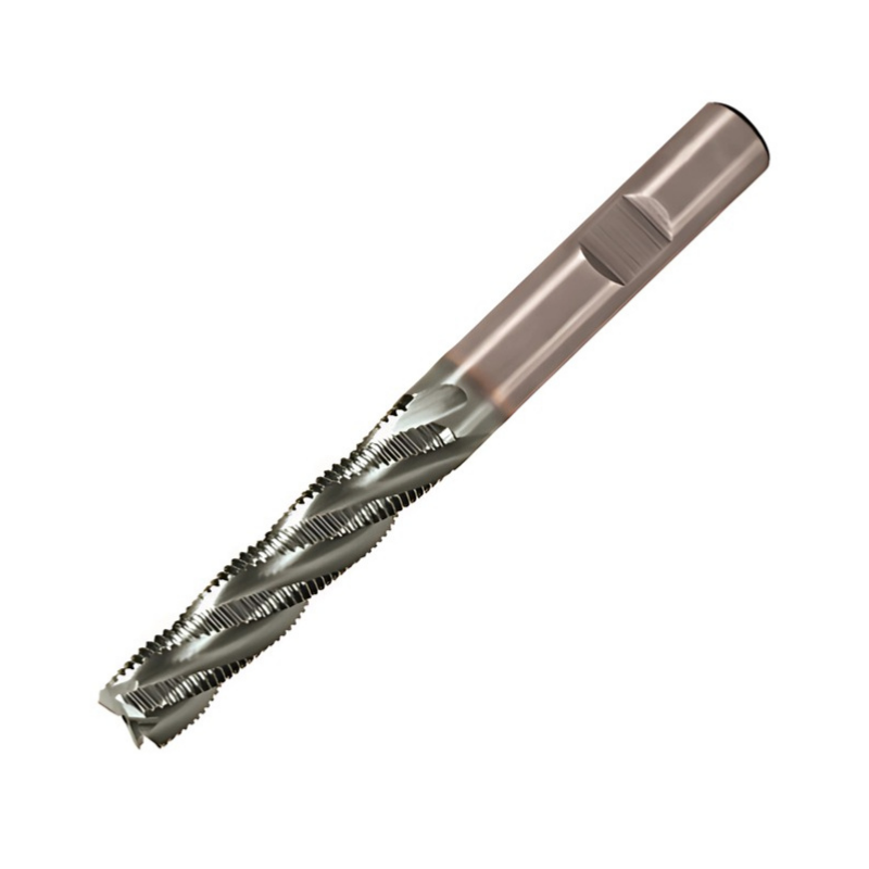 Europa Tools Powder Metal Roughing EndMill - Multi Flute Sabre Rougher - LongLength Fine Pitch - 6mm