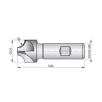 Dormer Pramet C70 20.0mm x 9mm HSS-E Flatted Shank Corner Rounding Cutter