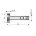 Dormer Pramet C822 4.5mm x 1.mm HSS-E Screwed Shank Woodruff Cutter DIN 850 thumbnail 2