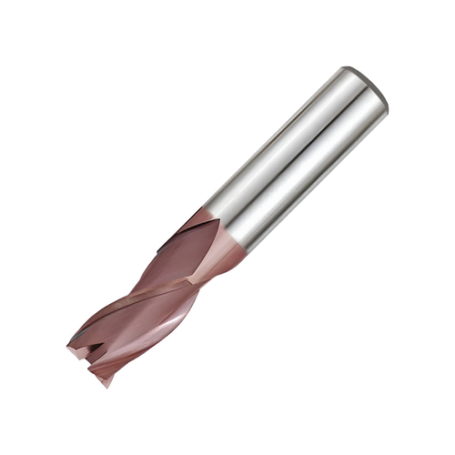 Vortex End Mill 3 Flute Long Length Centre Cutting 30 Helix TiSiN Coated For 55HRC - 4mm