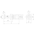 Omega Products Pull Stud BT (MAS) - Hollow - With O Ring - Through Coolant - 45° - ISO 30 thumbnail 2