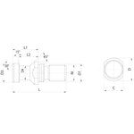 Omega Products DIN69872 Pull Stud - Solid - With O-Ring - ISO40