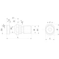 Omega Products DIN69872 Pull Stud - Hollow - Without O-Ring - Through Coolant - ISO30 thumbnail 2
