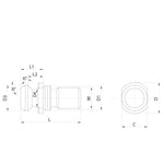 Omega Products ISO 7388/2-B Pull Studs - Solid - With O-Ring - ISO50