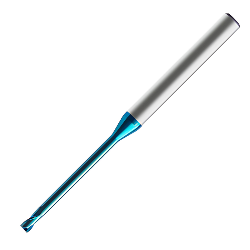 Europa Tools Carbide End Mill 2 Flute Rib Processing - Pulsar Blue - Square Edge - 0.1mm x 0.3mm