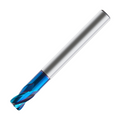 Europa Tools Carbide End Mill 4 Flute Extended Neck Long Length - Corner Radius - Pulsar Blue - 6mm x R0.5 thumbnail 1