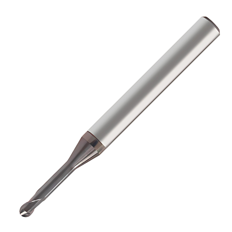 Europa Tools Carbide End Mill 2 Flute Ball Nose - Extended Neck - Pulsar DMX - 0.2mm x 1mm