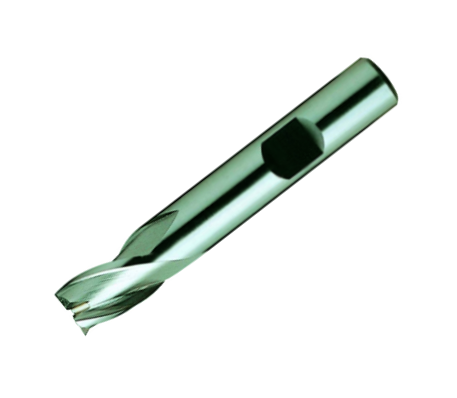 Europa Tools HSS-E End Mill - Uncoated 3 Flute Centre Cutting Stub Length - 22mm