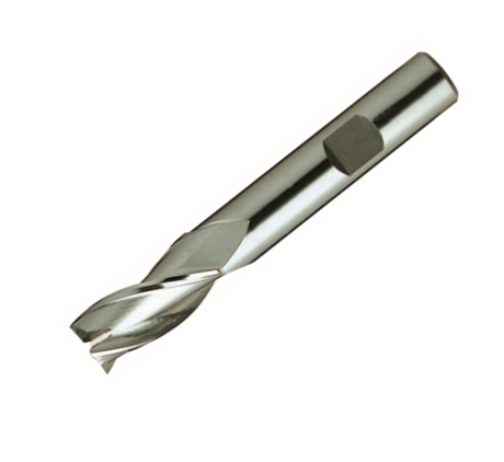 Europa Tools HSS-E End Mill - Uncoated 3 Flute Centre Cutting - Short Length -3.5mm
