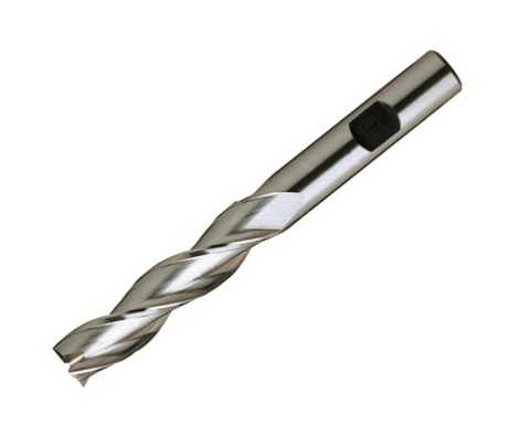 Europa Tools HSS-E End Mill - Uncoated 3 Flute Centre Cutting - Long Length - 8mm