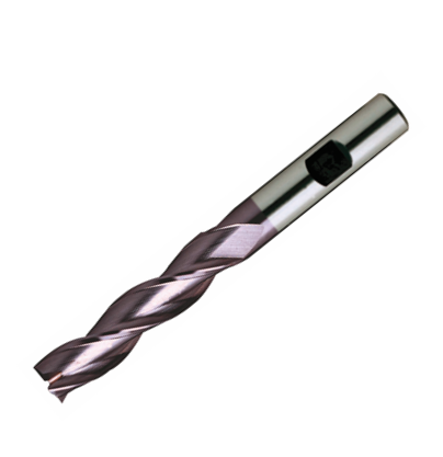 Europa Tools HSS-E End Mill - TiAlN Coated 3 Flute Centre Cutting - Long Length -25mm